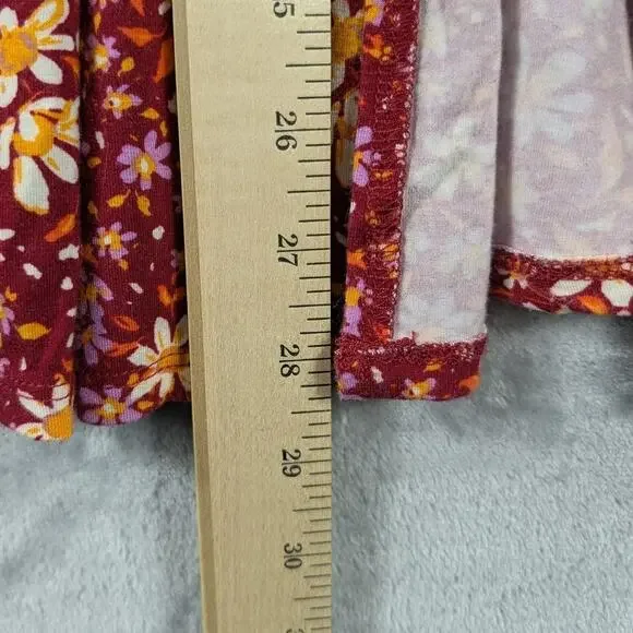 Draper James RSVP Skirt Womens Large Red Floral Pleated Midi Stretch Boho Spring - Picture 3 of 8